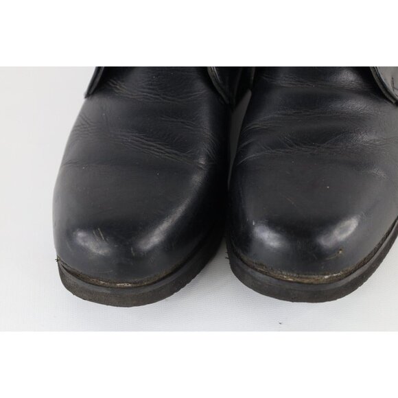 Vtg 70s Streetwear Mens 9 Distressed Leather Ankle Chukkas Chukka Boots Black main image 8